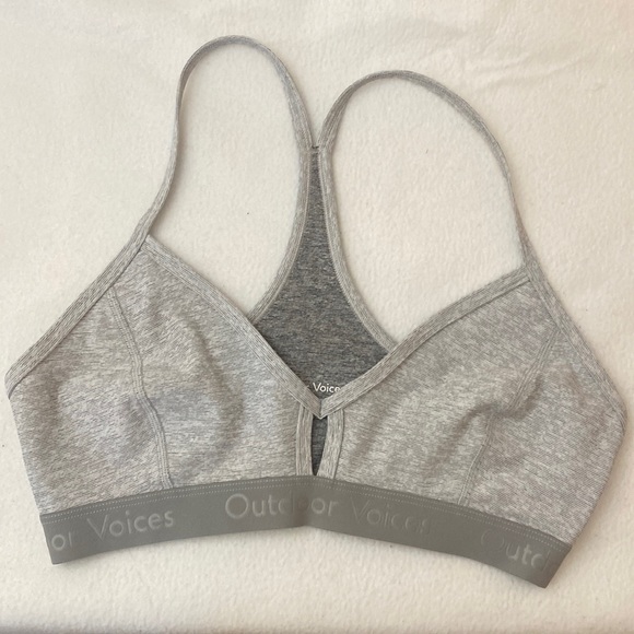 Outdoor Voices Steeplechase Small Heathered Gray Bra - Picture 2 of 5